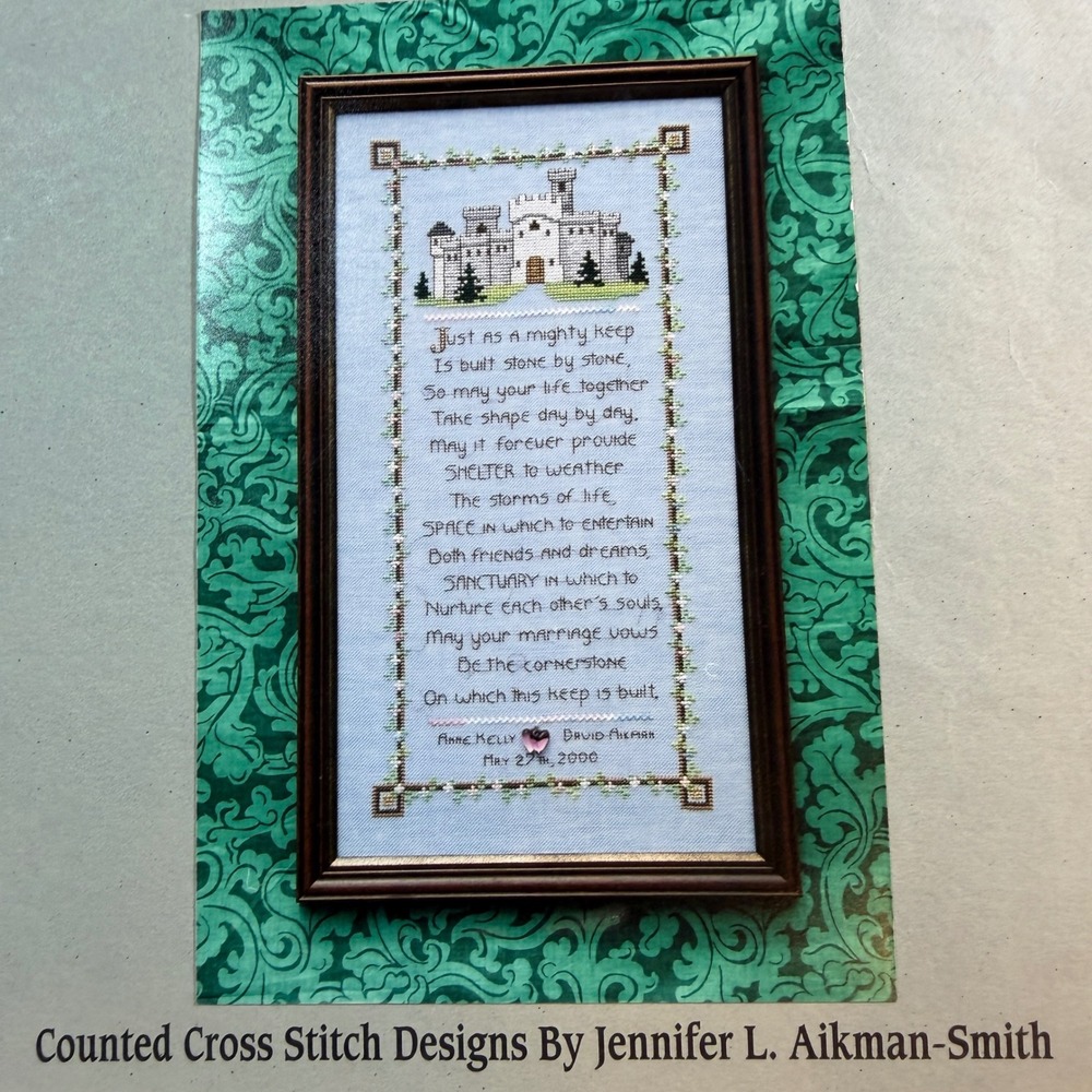Dragon Dreams Fantasy Wedding Blessing Cross Stitch Pattern